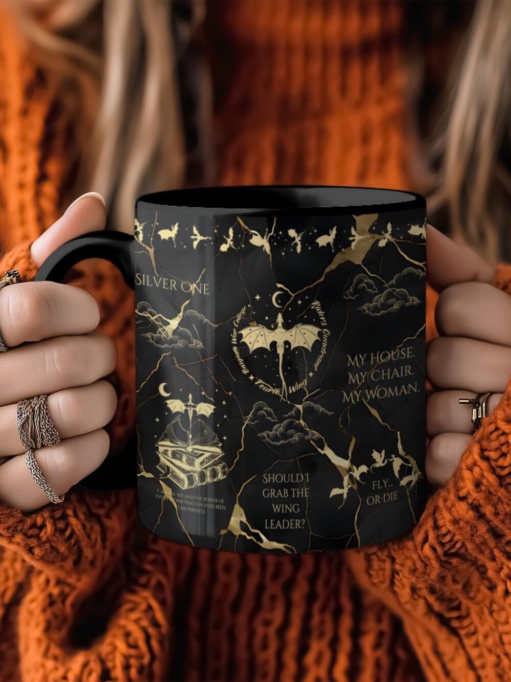 Fourth Wing Mug Bookish Dragon Mug Romantasy Mug for Xaden Riorson Fans Book